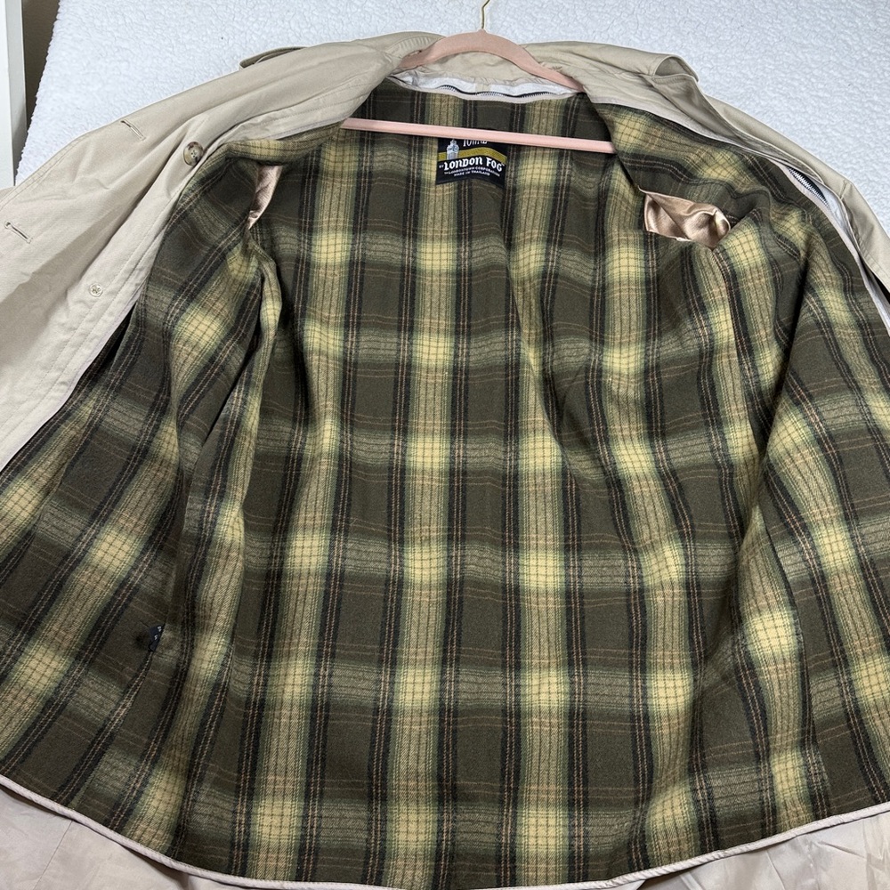 London Fog Beige Trench Coat - Picture 8 of 15